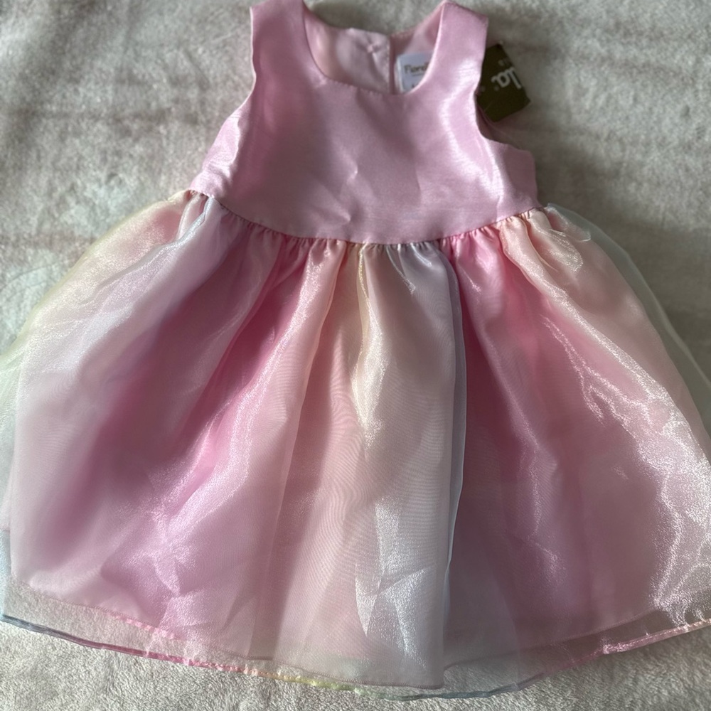 Liverpool Pink and White Kids Formal Dress